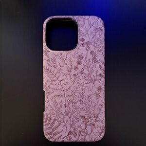 iPhone 16 pro max case- tan floral